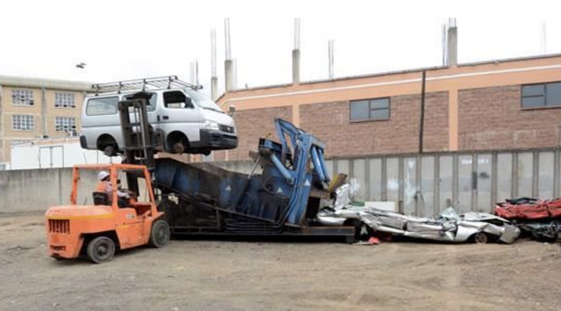 Government destroys illegally imported cars to send a warning